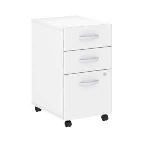 Bush Business Furniture SCF216WHSU - Studio C 3 Drawer Mobile File Cabinet in White