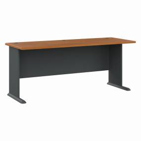 Series A 72W Desk in Natural Cherry & Slate - Bush Furniture WC57472