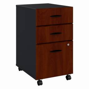Series A 3 Drawer Mobile File Cabinet in Hansen Cherry & Galaxy - Bush Furniture WC94453PSU