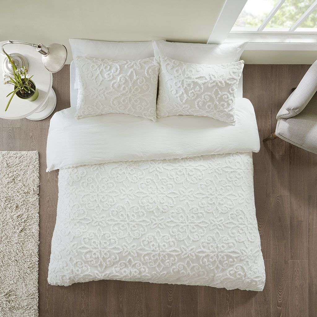 Madison Park Sabrina King Cal King 3 Pc Tufted Cotton Chenille