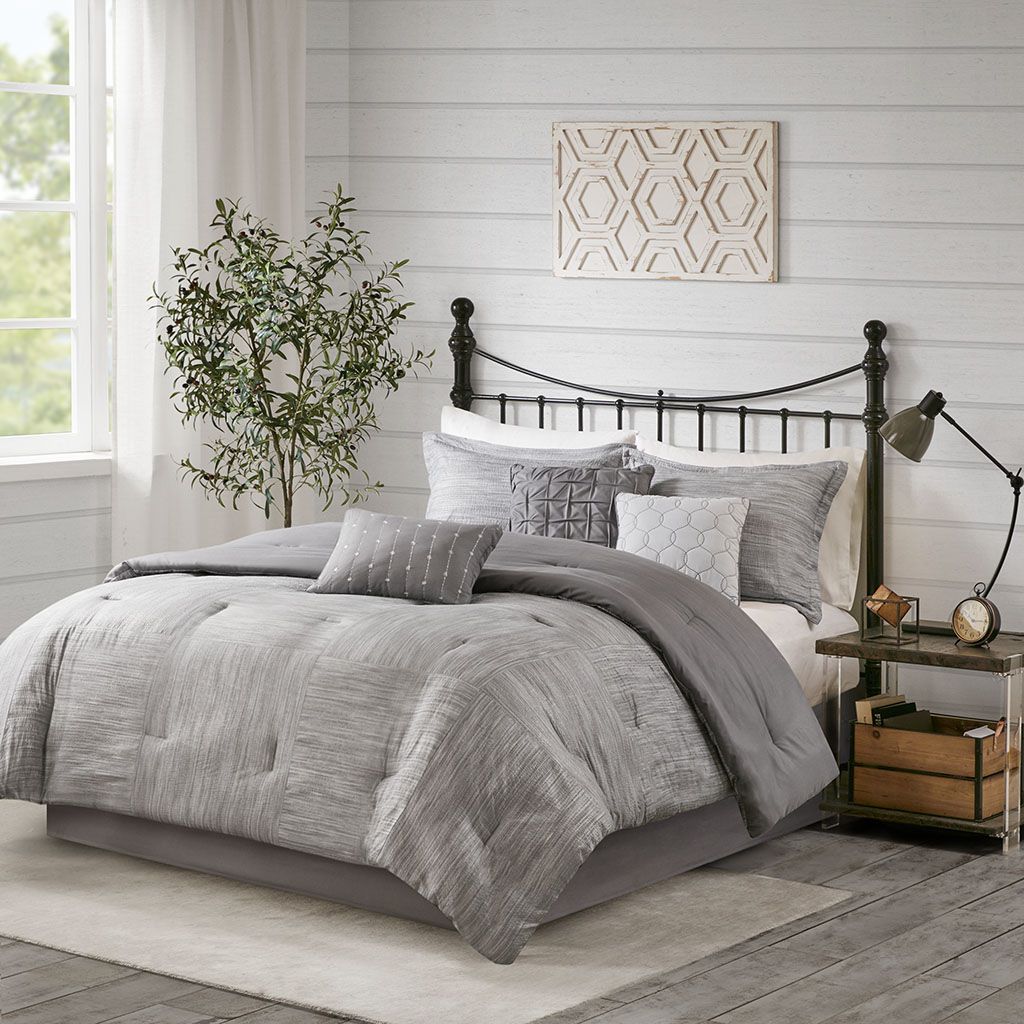 king comforter sets in gray