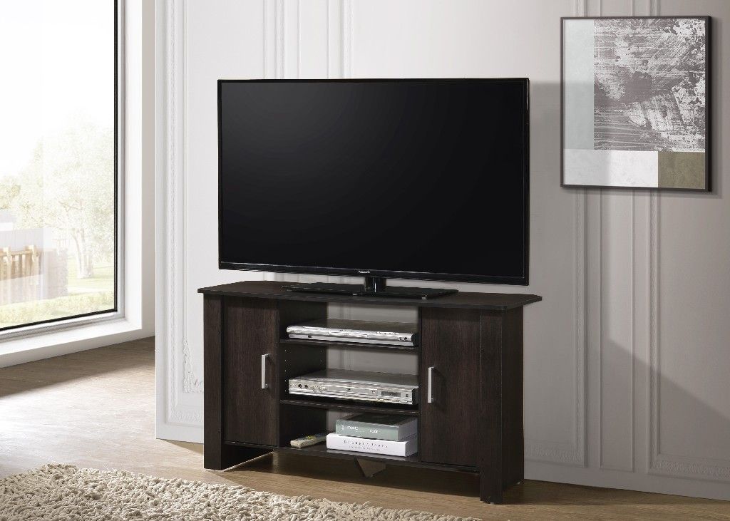 Wood 42/" TV Stand Entertainment Espresso Furniture Center Organizer Living Room