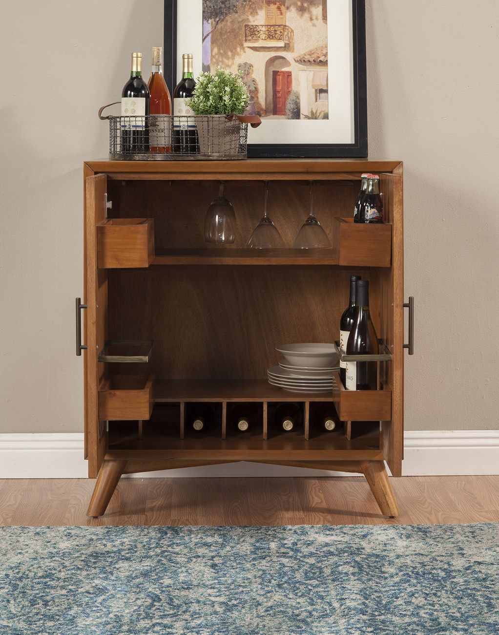 small bar cabinet with fridge