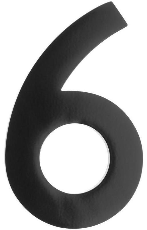 Brass 5 Inch Floating House Number Black 6 Architectural Mailboxes 3585b 6
