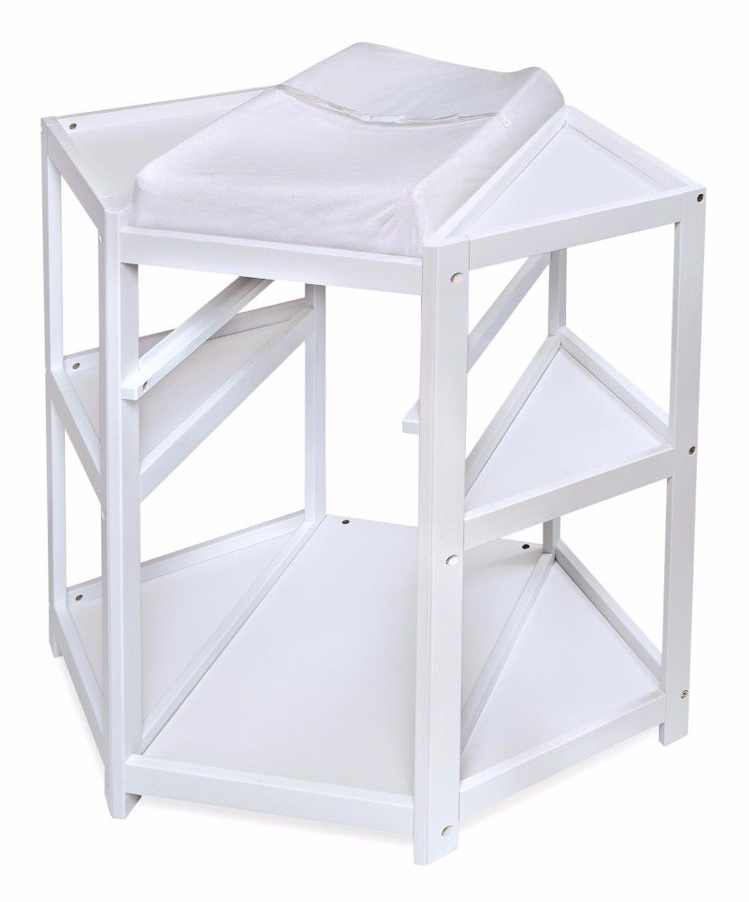 white changing table with hamper