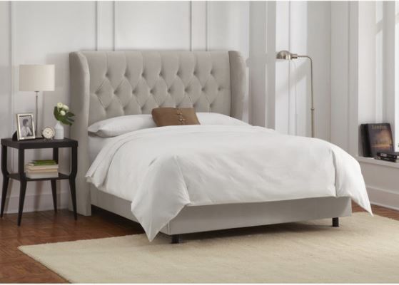 Light Grey Wingback Bed Flash S Up, Candice Upholstered Wingback Headboard Rosdorf Park
