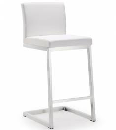 Parma White Stainless Steel Counter Stool - Set of 2 - TOV Furniture TOV-K3605
