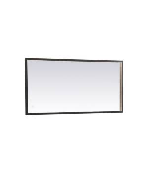 Pier 20x30 inch LED mirror with adjustable color temperature 3000K/4200K/6400K in black - Elegant Lighting MRE62030BK