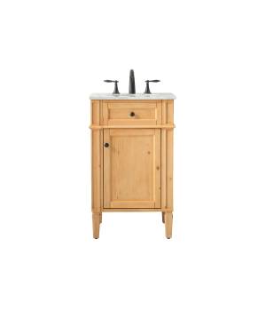 21 inch single bathroom vanity in natural wood - Elegant Lighting VF12521NW