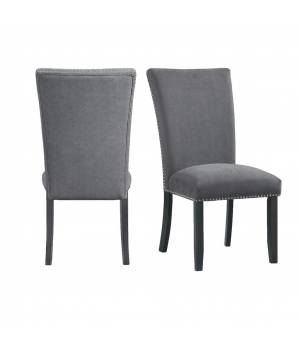 Stratton Standard Height Side Chair Set in Charcoal - Picket House Furnishings CTC130SC