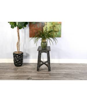 Marina Black Sand Chair Side Table - Sunny Designs 3172BS-CS