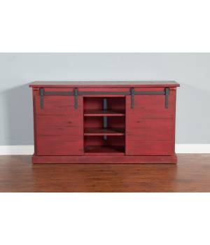 Burnt Red TV Console  - Sunny Designs 3577BR2
