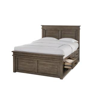 Glacier Point King Captains Bed, Greystone Finish - A-America GLPGR5151