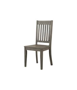 Huron Slatback Side Chair, Distressed Grey Finish - A-America HURDG2652
