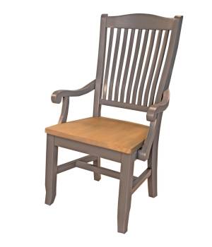 Port Townsend Slatback Arm Chair with Wood Seating - A-America POTSP2662