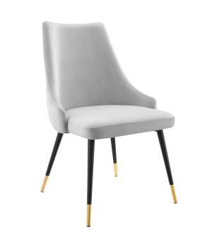 Adorn Tufted Performance Velvet Dining Side Chair - East End Imports EEI-3907-LGR