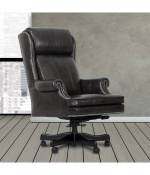 Parker Living - Pacific Grey Leather Desk Chair - Parker House DC105-PGR