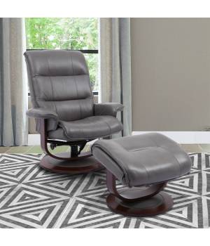 Parker Living Knight - Ice Manual Reclining Swivel Chair and Ottoman - Parker House MKNI#212S-ICE