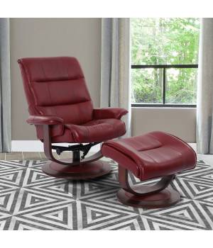 Parker Living Knight - Rouge Manual Reclining Swivel Chair and Ottoman - Parker House MKNI#212S-ROU