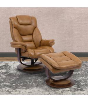 Parker Living Monarch - Butterscotch Manual Reclining Swivel Chair and Ottoman - Parker House MMON#212S-BUT