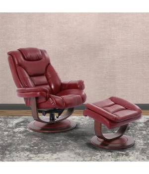 Parker Living Monarch - Rouge Manual Reclining Swivel Chair and Ottoman - Parker House MMON#212S-ROU