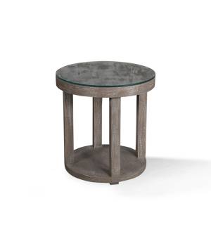 Parker House Crossings Serengeti Round End Table with Glass Top - Parker House SER#12