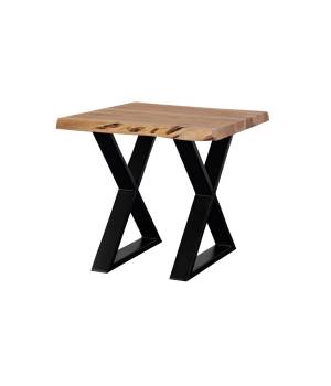 Porter Designs Manzanita Live Edge Solid Acacia Wood End Table, Natural - Porter Designs 05-196-07-2310X-KIT
