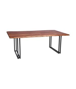 Porter Designs Manzanita Live Edge Solid Acacia Wood Dining Table, Brown - Porter Designs 07-196-01-7040W-KIT