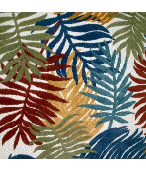Leick Home 595207 Talipot Palm Indoor Outdoor Area Rug Round 5'3