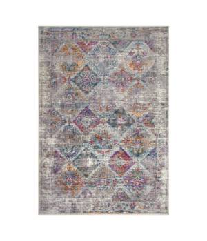 Leick Home 596213 Calian Vintage Multicolor Patchwork Boho Chic Faded Living Room Bedroom Area Rug Rectangle 6'7