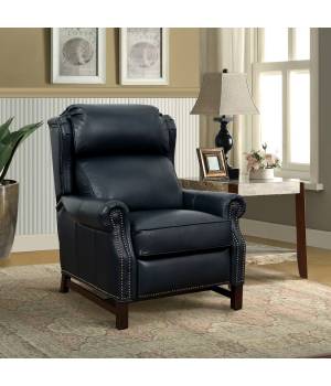 Barcalounger 7-3164 Thornfield Recliner in 5700-47 Shoreham Blue All Leather