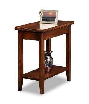 10505 Laurent Narrow End Table with Shelf, Chocolate Cherry - Leick Furniture 10505