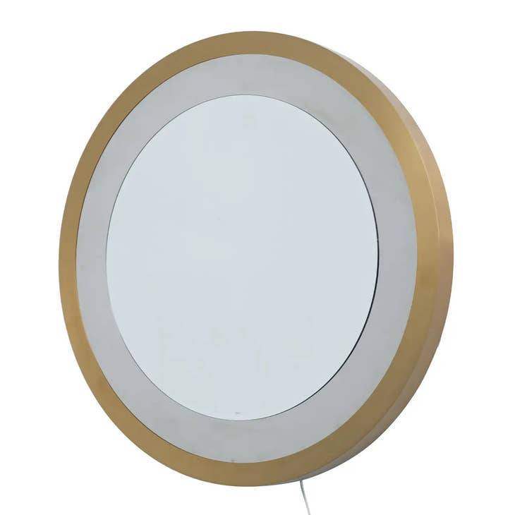 Round Brass Starfall 39“ Vanishing Mirror in Brass - NOVA of California  4111810BB