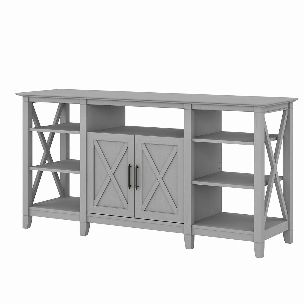 Bush Furniture Key West Tall Tv Stand For 65 Inch Tv In Cape Cod Gray Bush
