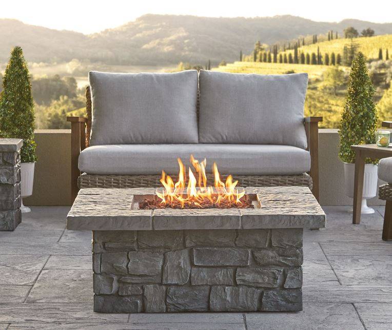 Sedona Square Propane Fire Table In, How To Convert A Fire Pit Natural Gas