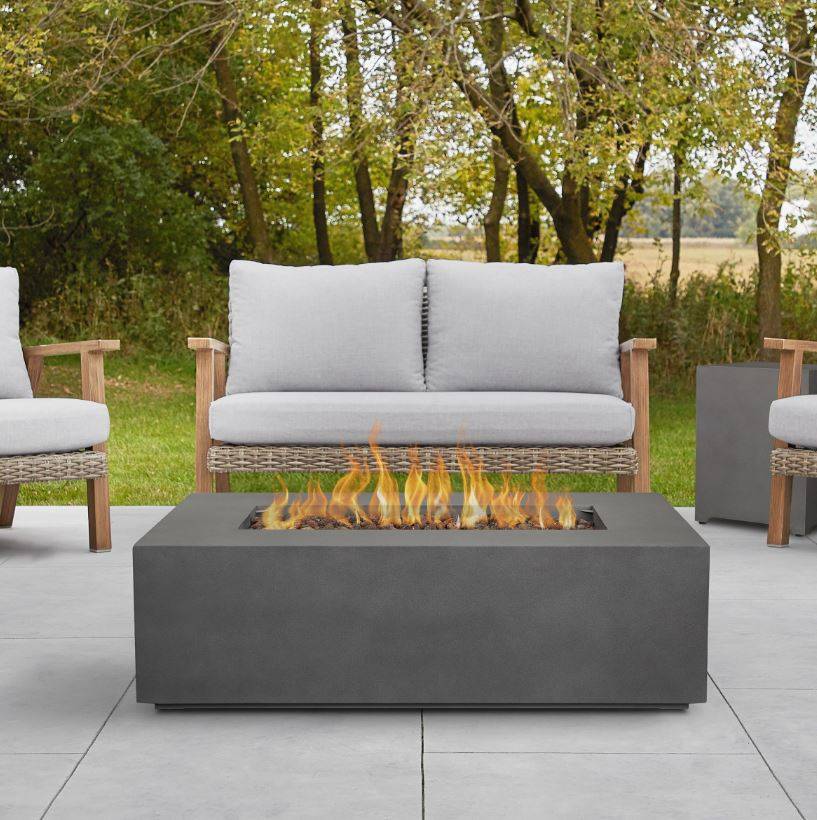Aegean Small Rectangle Propane Gas Fire, How To Convert A Natural Gas Fire Pit Propane