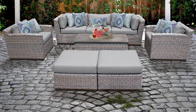 Florence 8 Piece Outdoor Wicker Patio, Classic Outdoor Furniture