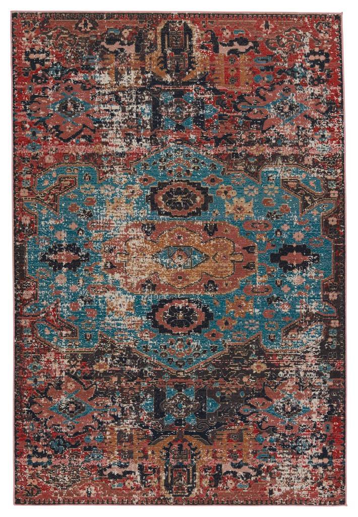 Vibe By Jaipur Living Presia Indoor, Teal And Red Area Rug