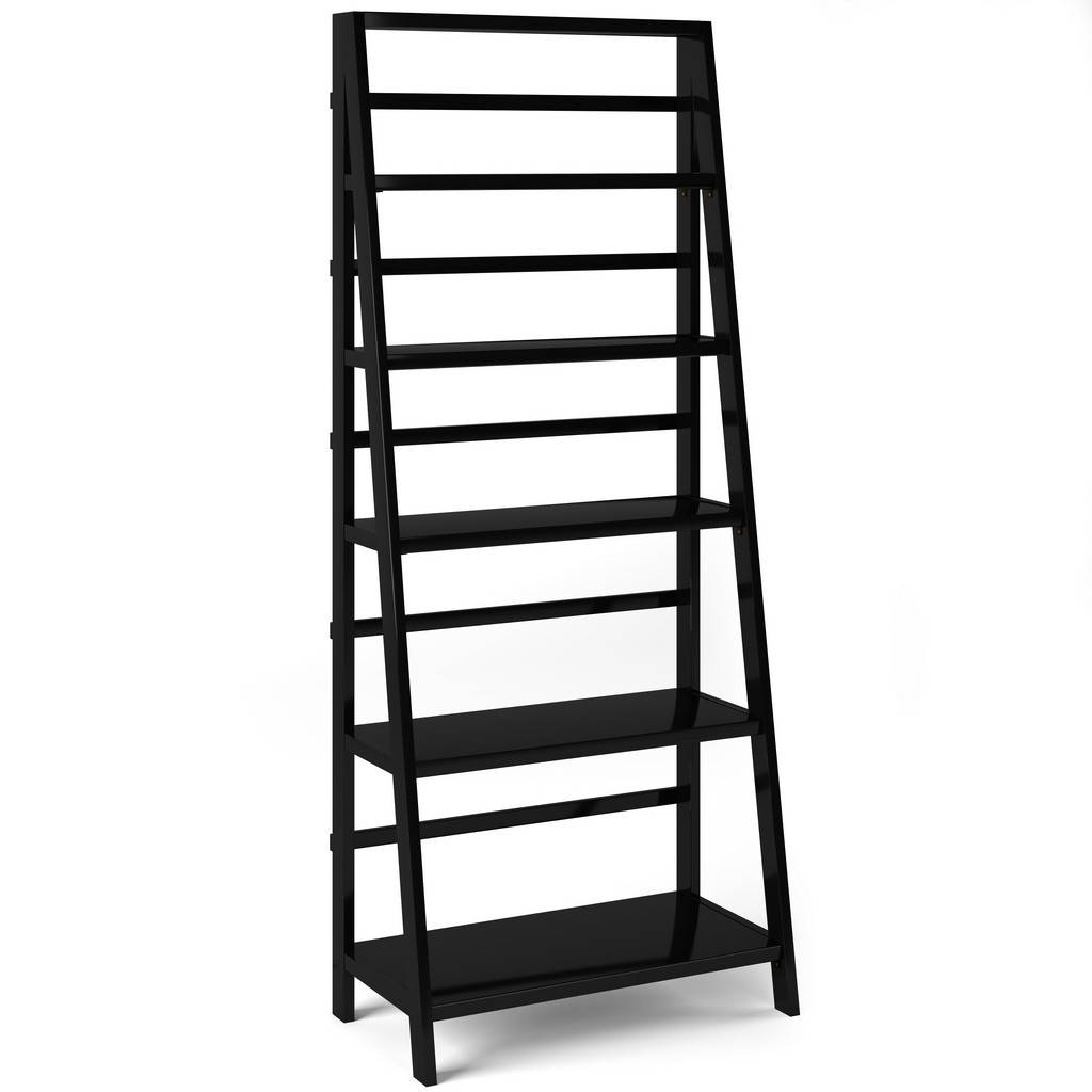 Acadian Solid Wood 72 Inch X 30, 72 Inch Black Bookcase
