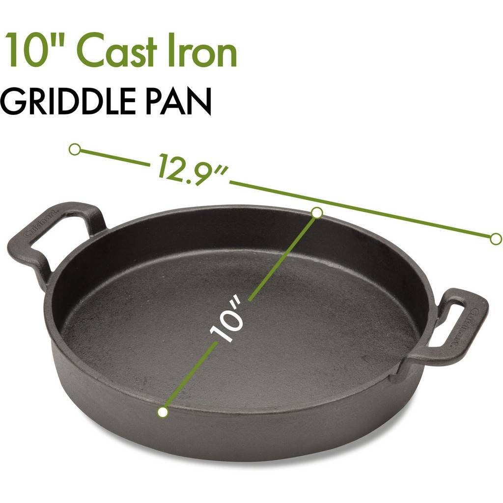 10-In. Cast Iron Griddle Pan for Grill, Campfire, Stovetop, or Oven -  Cuisinart CCP-1000