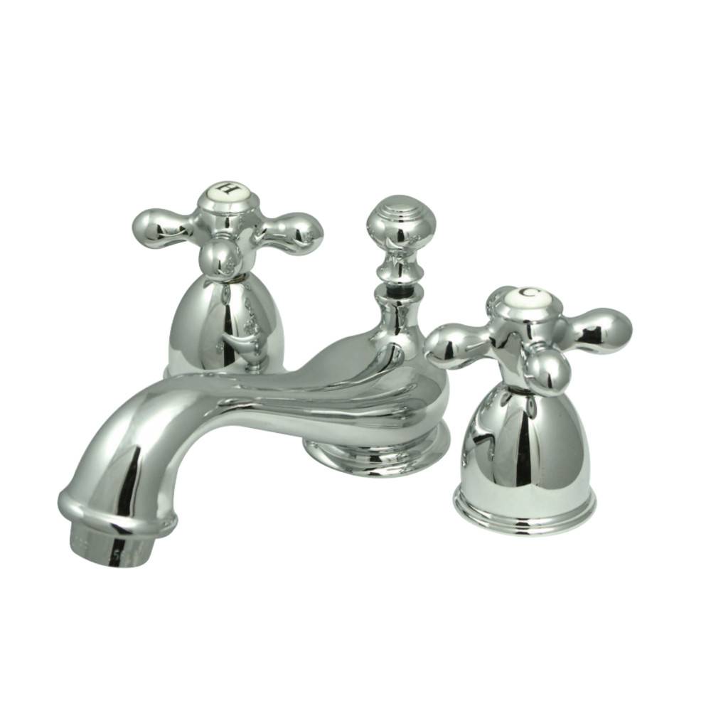 Kingston Brass KS3951AX Restoration Mini-Widespread Bathroom Faucet,  Polished Chrome - Kingston Brass KS3951AX