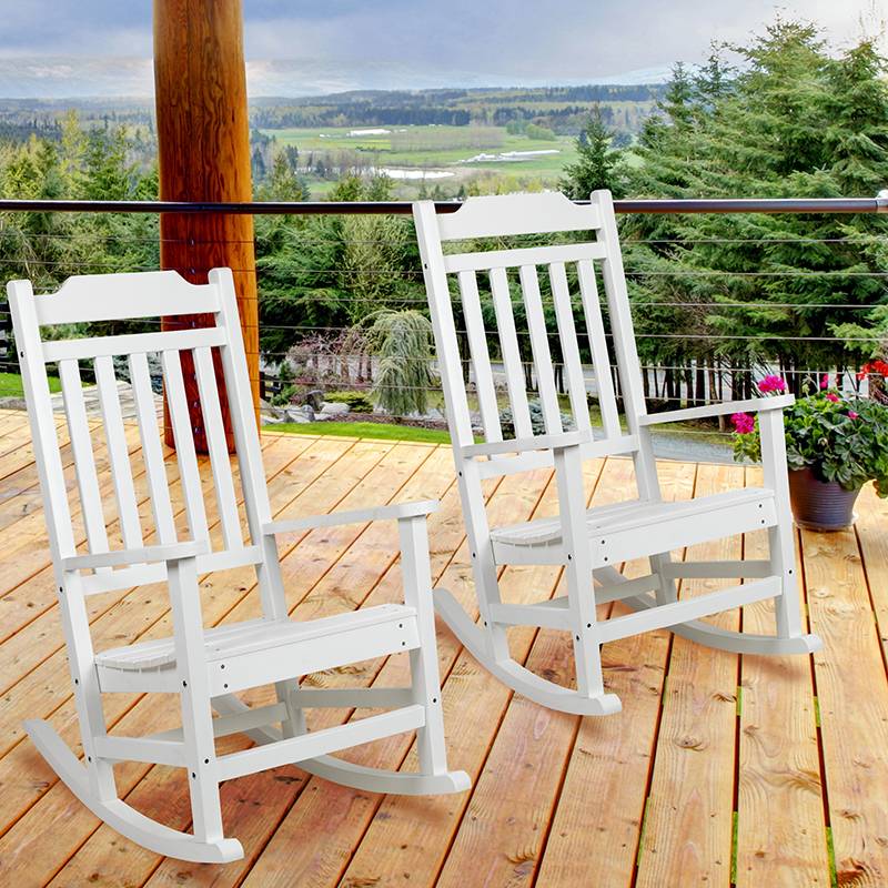Winston All Weather Rocking Chair In, White Patio Rocking Chair Set