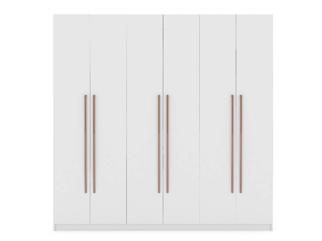 Manhattan Comfort Gramercy White Freestanding Wardrobe Armoire Closet