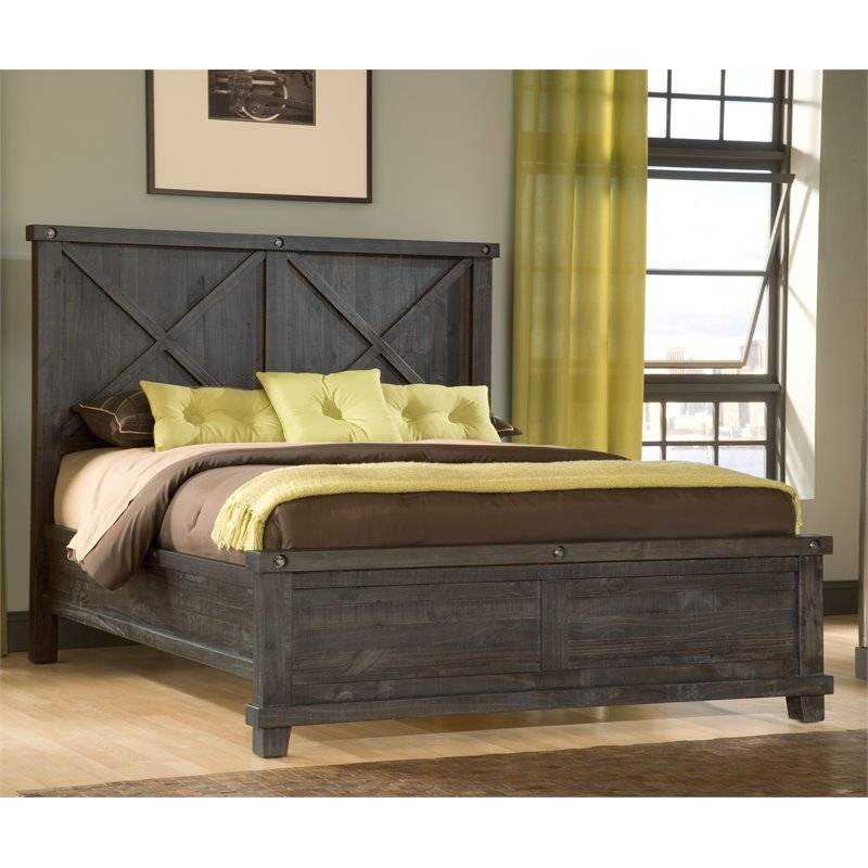 Yosemite King Size Solid Wood Panel Bed, King Size Wood Panel Bed Frame