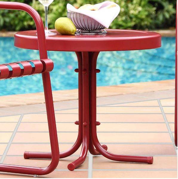 Griffith Outdoor Metal Side Table Dark, Crosley Side Table