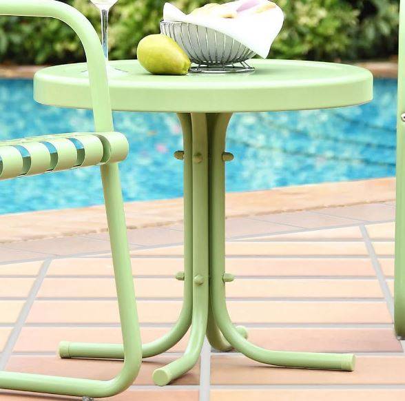 Griffith Outdoor Metal Side Table, Crosley Retro Outdoor Furniture