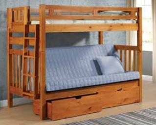 Twin Over Futon Tall Mission Bunkbed In, Twin Bunk Beds Under 200