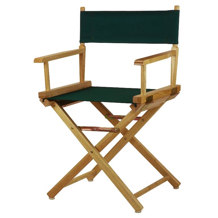 Hunter Green Casual Home White Frame Canvas Director Chair 18 