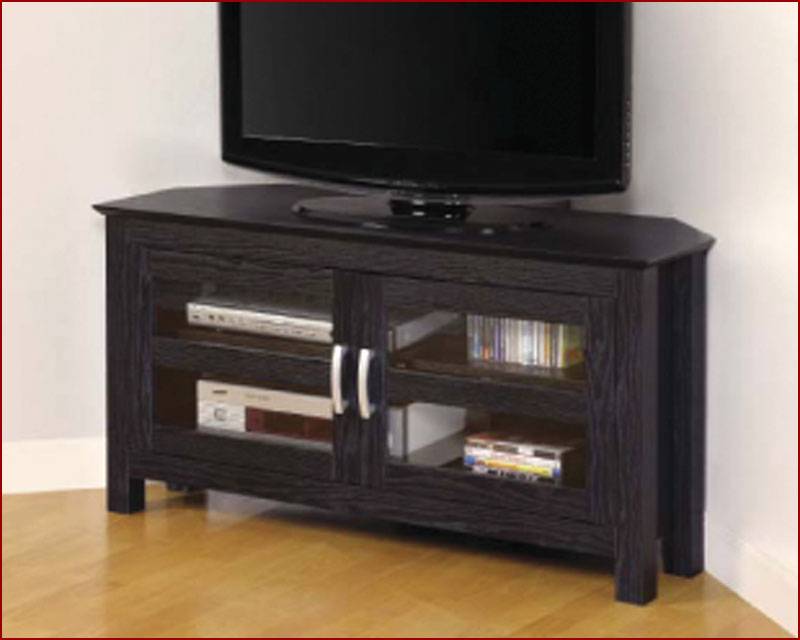 Home Loft Concept Castillo 44"" Corner Wood TV Console in Black Wlk1109 for sale online 