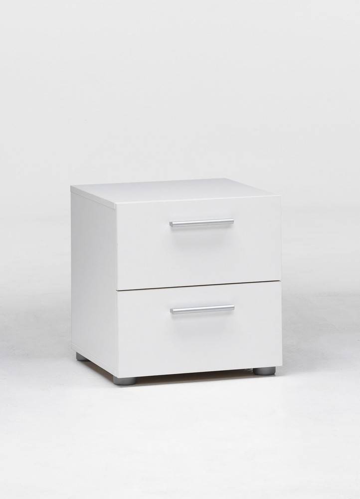 Austin 2 Drawer Nightstand In White, Tvilum Dresser White High Gloss